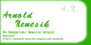 arnold nemcsik business card